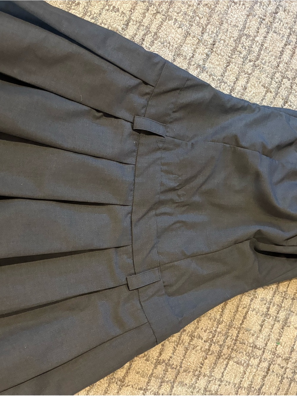 Strapless Pleated Mini Dress in Charcoal - Picture 4 of 5